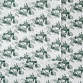 thumbnail image 2 of Truly Soft Festive Cottage Toile Cotton Flannel 4-Piece Full Sheet Set in White and Green, Cotton , Adult, All Season, OEKO-TEX Certified, 2 of 5
