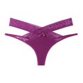 thumbnail image 3 of Womens Thongs Mesh Lace Panties Female Satin Underwear String UnderPants Seamless G String Fashion, M, Purple, 3 of 3