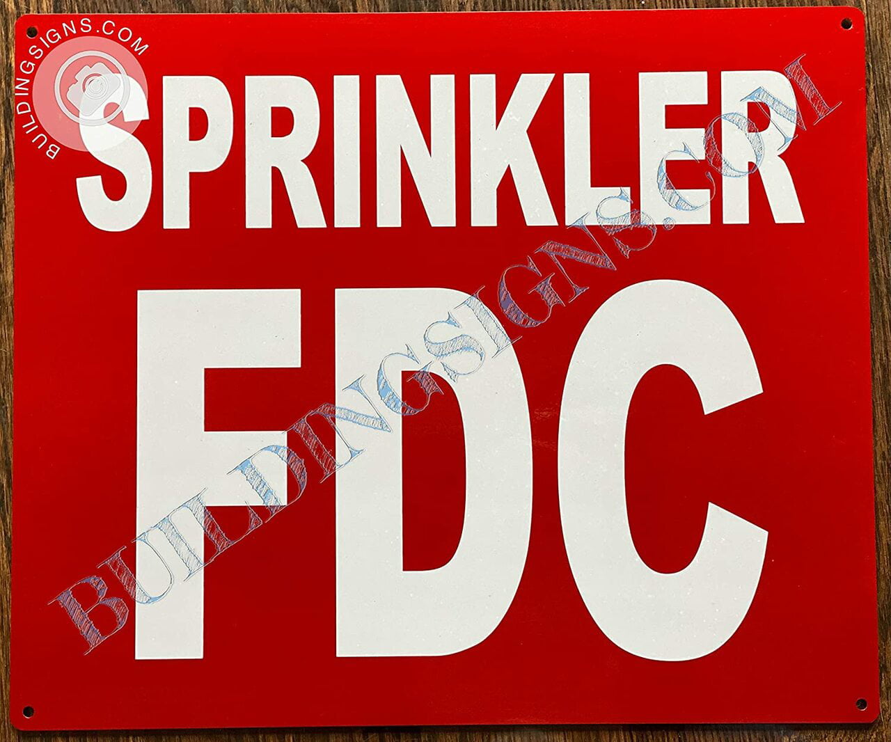 -white REFLECTIVE !!! ALUMINUM 10X12 FIRE DEPARTMENT SPRINKLER CONNECTION SIGN 