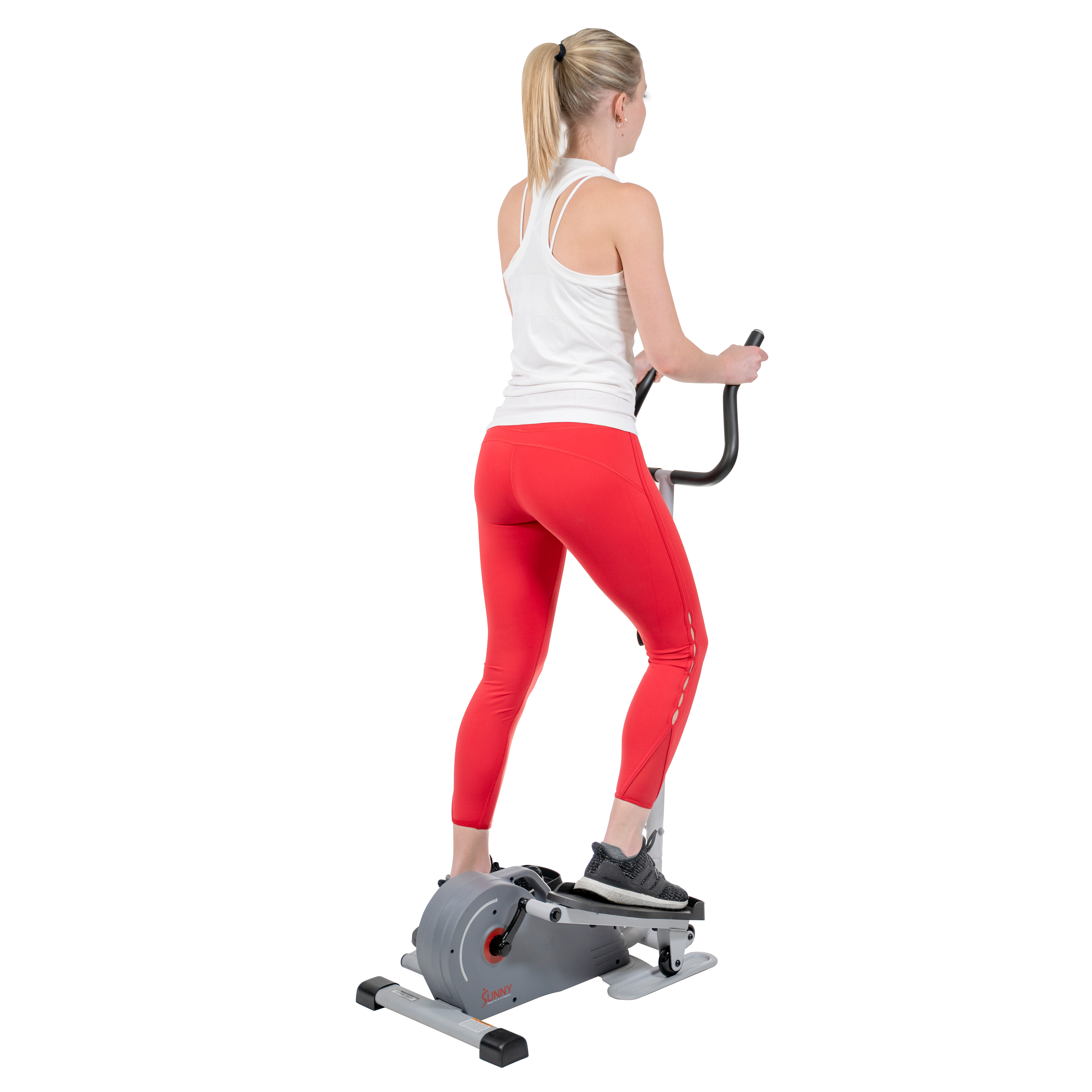 Sunny Health & Fitness Compact Magnetic Standing Elliptical Machine w/ Handlebars - Portable Workout Stepper for Home, SF-E3988 - image 8 of 18