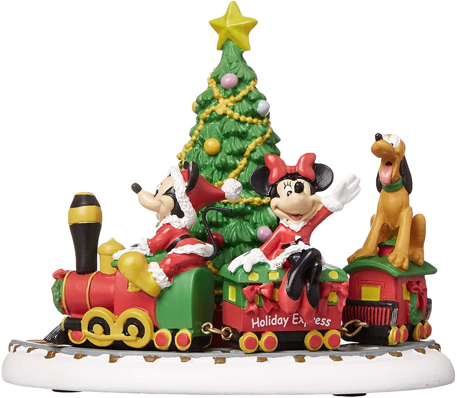 Department 56 Disney Village Mickey's Holiday Express Multicolor Christmas Figurine 4.75in H