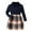 B2194 Navy, variant on Bysome Toddler Girls Outfit Set S Winter Fall Ribbed Long Sleeve Top Plaid A Line Skirt Casual School Party Outfit For Baby Long Sleeve Crew Neck Girl 2 Pieces Clothes Set Navy Size 18-24 Months