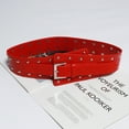 thumbnail image 2 of Nituyy Ceinture à Rivets Irrégulière pour Femmes, Ceinture Grand Ajustable en Cuir PU pour Robe, 2 of 2