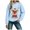 Light Blue, variant on Futezty Christmas Sweatshirts for Women Novelty Funny Santa Xmas Tree Graphic Pullover Tops Loose Casual Fleece Shirts