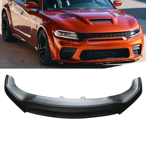 NINTE Front Bumper Lip for 20-22 Dodge Charger Widebody Matte Black V1 Style