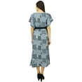 thumbnail image 5 of Bimba Designer Polyester Long Kaftan With Belt Cover Up Maxi Gown Ladies Caftan, 5 of 6