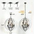 thumbnail image 2 of Black Chandelier,12-Light Farmhouse Chandelier for Dining Room Lighting Fixtures Hanging,Modern Chandelier for Bedroom,Foyer,Hall,Kitchen,Living Room and Entryway, 2 of 8