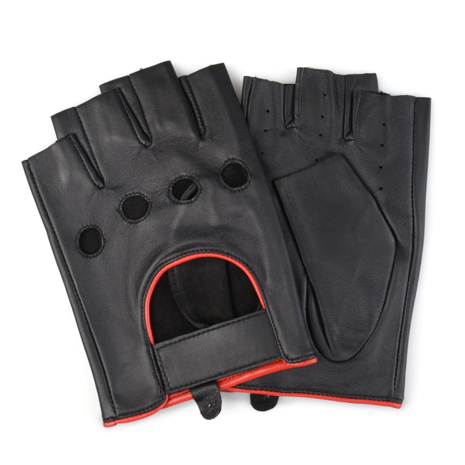 Men`s Genuine Leather Driving Perforated Gloves