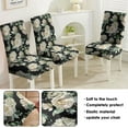 thumbnail image 5 of Floral Print Dining Chair Covers Set of 4 Lovely Tropical Flower and Leaves Pattern Washable Polyester Stretch Slipcovers Removable Seat Protector for Rustic Decor, 5 of 7