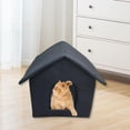 thumbnail image 6 of Portable Stray Cats Shelter Waterproof Small Dogs Kennel Puppy Kitten Pet Supplies Tent Furniture Cave Bed Outdoor Feral Cats Warm House 40cmx35cmx40cm, 6 of 9