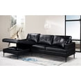 thumbnail image 2 of Upholstered Left-Hand Chaise in Black, 2 of 2