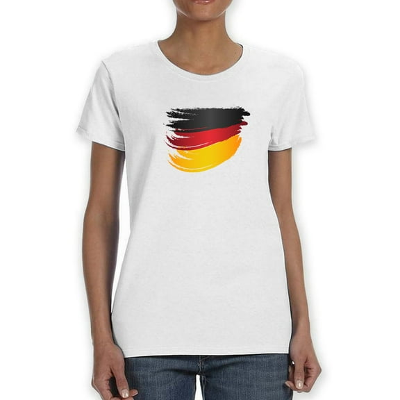 Germany Flag Stroke Women T-Shirt, Female Large