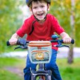 thumbnail image 5 of Oxford Cloth Kid Bicycle Basket Bag Waterproof Multi Pockets Toddler Front Handlebar Bag With Adjustable Strap for Balance Bike Tricycle Scooter, 5 of 8