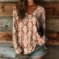 thumbnail image 3 of Aloohaidyvio Long Sleeve Shirts for Women Summer V Neck Casual Blouses Soft Basic Tops, 3 of 4