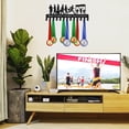 thumbnail image 7 of Running Medal Holder Medal Hanger Display Metal Hanger Rack with Hooks Office Workers Crossing The Finish Line Metal Hanging Decor Wall Mount Ribbon Display Holder Rack Colorful, 7 of 7