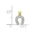 thumbnail image 3 of FB Jewels 10K Yellow Gold Small CZ Horse shoe Charm, 3 of 3