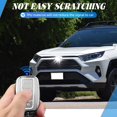 thumbnail image 3 of Key Fob Cover Compatible with Toyota RAV4 Corolla Prius Camry Highlander Avalon C-HR Keychain Case Holder Protector,Silver-white, 3 of 6