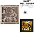 thumbnail image 2 of Moocorvic Vintage Halloween Decor LED Hollow Wooden Light Pendants Home Ornaments, 2 of 2