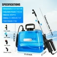 thumbnail image 3 of SYLMAX Battery Powered Sprayer 2 Gallon, 2026 New Electric Garden Sprayer with 3 Spray Force, Rechargeable Handle, Battery Indicator, 23.6" Telescopic Wand, 4 Mist Nozzles & Shoulder Strap, 3 of 9