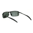 thumbnail image 4 of Polarized Mens Rimless Sport Metal Rim Rectangular Sunglasses Black Green, 4 of 4
