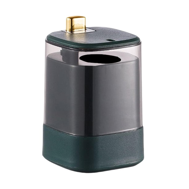Dispensador de palillos de dientes Caja de almacenamiento Contenedor de palillos de dientes Prensa emergente automática Verde oscuro