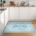 thumbnail image 3 of Wondo 2x3 Entryway Area Rug, Washable Area Rug, Rugs for Bedroom, Kitchen Rugs, Vintage Boho Carpet, Soft Non-Slip, Low Pile Area Rug, Blue, 3 of 8