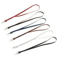 thumbnail image 3 of Correa de cuello de cordón de cuero PU unisex con fuerte clip de langosta de metal para tarjetas de identificación Negro Hugo Cordones con clip, 3 of 10