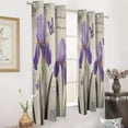 thumbnail image 3 of Purple Iris Butterflies Love 2pcs Blackout Curtains For Living Room Bedroom Grommet Top Window Set for Left And Right Biparting Open, 3 of 6