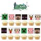 thumbnail image 5 of Minecraft Pull Flag Globo Pastel Insertar Conjunto Pixel Juego Tema Decoración Fiesta de Cumpleaños Feliz Sencillez, 5 of 5