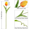 thumbnail image 2 of Tulips Artificial Flowers 20 Pcs Yellow Fake Tulip Stems Real Touch PU Tulips for Easter Spring Wedding Bouquet Home Centerpiece Floral Arrangement Table Décor, 2 of 5