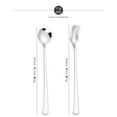 thumbnail image 5 of COMIART 304 Stainless - Steel Ice Spoon Set (2 - piece), Long - handle Teaspoons for Milk Tea, Honey and Stirring, 5 of 9