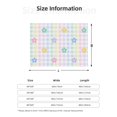 thumbnail image 4 of YFYANG Lightweight Warm Flannel Blanket, Colorful Plaid Floral Pattern Throw Blanket for Bed, Sofa, Travel, Camping, 80"x60", 4 of 7