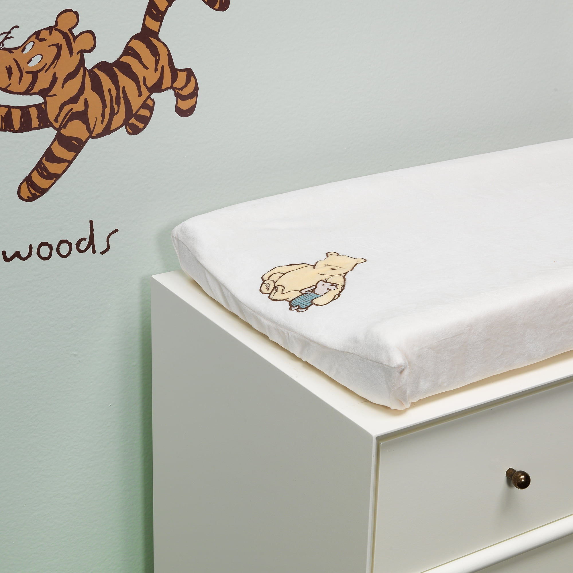 Lambs & Ivy Disney Baby Storytime Pooh Soft Creamy White Changing Pad Cover