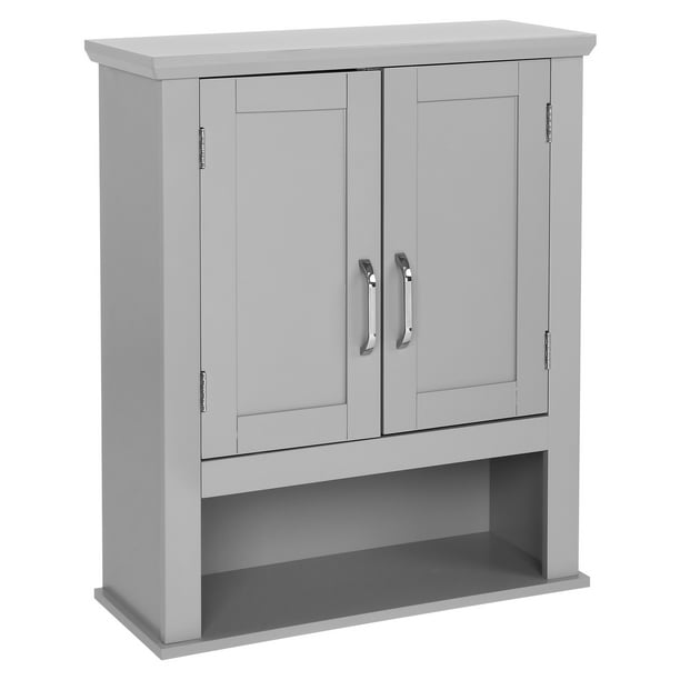 VINGLI Medicine with 2 Doors Bathroom Wall Grey Over