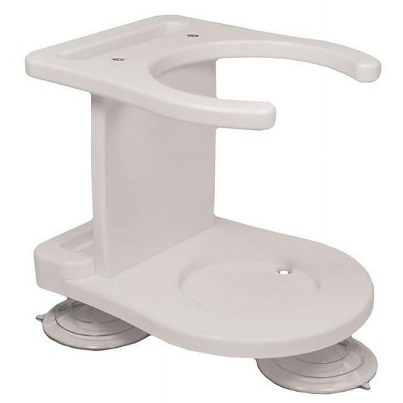 TACO Marine P01-2010W One-Tumbler Poly Holder - White