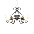 thumbnail image 3 of Meyda Tiffany 182580 Jenna 6 Light 36" Wide Taper Candle Style Chandelier - French Bronzed, 3 of 5