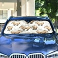thumbnail image 4 of Cute Capybara and Dots Car Windshield Sun Shade Foldable Car Front Window Visor Heat and UV Protection 57x31.5, 4 of 8