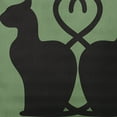 thumbnail image 2 of Simply Daisy 20" x 20" Conniving Cats Indoor/Outdoor Polyester Throw Pillow, Sage, 2 of 3