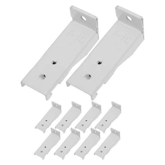 IDEANATEGRATE Curtain Center Support Bracket Iron 10Set 2.4x1x0.8in