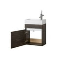 thumbnail image 4 of Cutler Kitchen and Bath Piccolo 18" Space Saver Wood Bathroom Vanity in Walnut, 4 of 6
