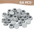 thumbnail image 3 of Uxcell 64PCS 15mm Light Gray Plastic Hole Plugs, Flush Type Panel Hole Caps, 3 of 6
