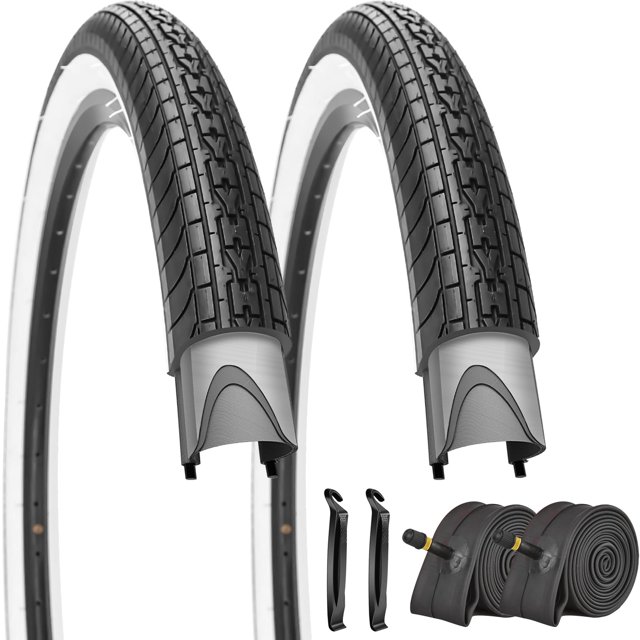 Neumático de bicicleta SIMEIQI 26x2.35 Folding Cruiser, 2 neumáticos y 2 tubos