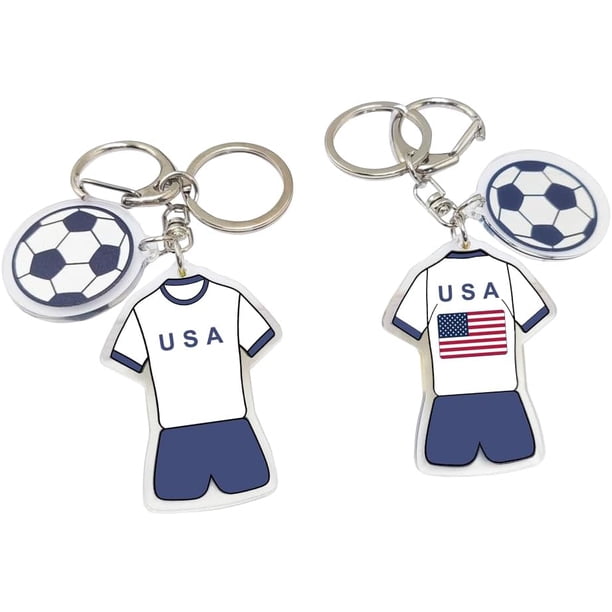 Yanonmyfd2026 World Cup Soccer Keychain - World Cup Pride Accessory, Football Fan Gift & Souvenir (2PCS),United States