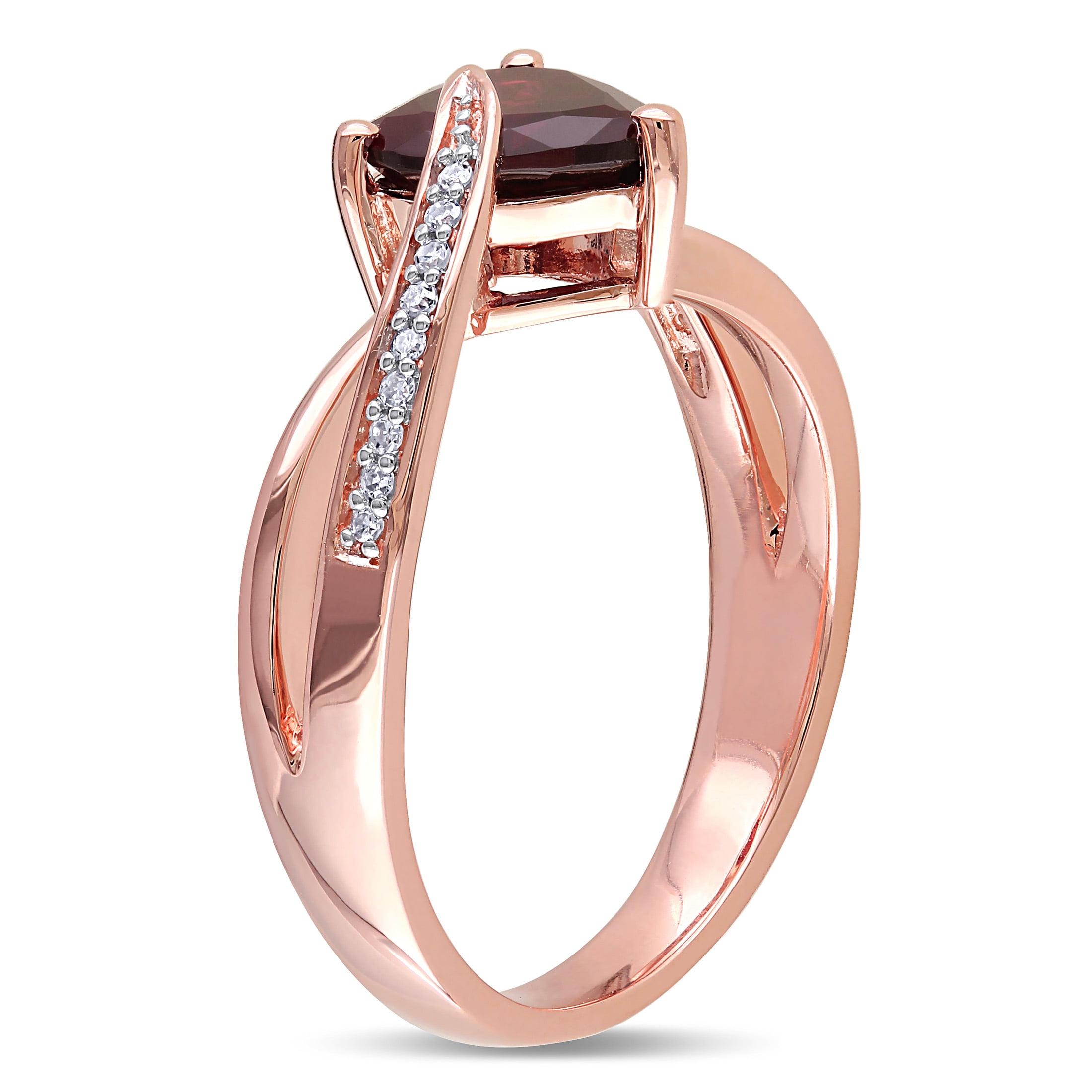 Everly Women's Garnet 10k Rose Gold Ring