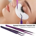 thumbnail image 4 of Graflsoa Dual-Pack Stainless Steel Eyelash Extension Tweezers Set with Two Tip Styles in Red, Durable & Non-Slip Design for Precision Grip, 4 of 7