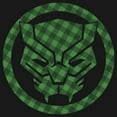 thumbnail image 2 of Girl's Marvel St. Patrick's Day Lucky Black Panther Mask  Graphic Tee Black Medium, 2 of 4
