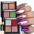 thumbnail image 1 of Nail Art Powder Glitter Long Lasting Colorful Chrome Mirror Pigment Nails Decorations DIY Powder for Makeup, 1 of 10