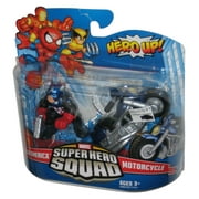 Marvel Super Hero Squad (2009) Captain America & Motorcycle Figure Set - (Dented Plastic)