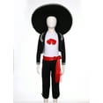 thumbnail image 2 of renvena Kids Boys Mexican Amigo Outfits Mariachi Charro Fancy Dress Pants Set for Halloween Theme Party Black 9-10, 2 of 7