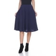 thumbnail image 2 of White Mark Women's Mid Length Fit and Flare Skirt, 2 of 5